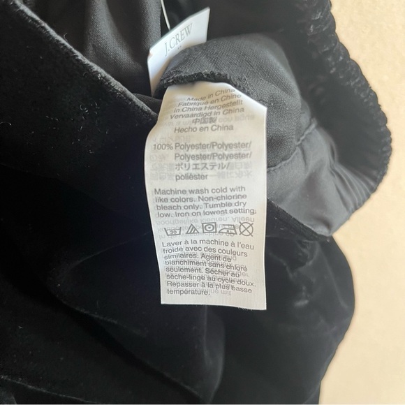 NEW JCrew Drapey Velvet Jamie Pant Black size 8 - Picture 10 of 14